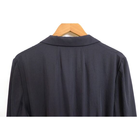 THEORY Elastic Back Washed Twill Belted Jacket Blazer Machine Washable 12 $425 - Picture 9 of 14